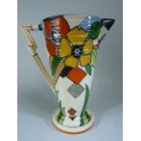 1930's Swansea Ware (Wardles England) Classic 'Rembrandt Flower' conical jug. Attributed to