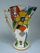 1930's Swansea Ware (Wardles England) Classic 'Rembrandt Flower' conical jug. Attributed to