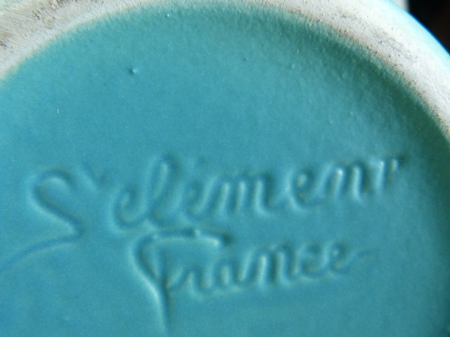 St Clement Earthenware vase of ribbed form. Marked S'Clement to base. - Image 4 of 4