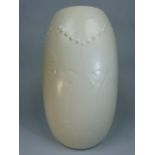 Spode's Art Deco Velamour large vase lightly decorated in relief in a Cream Glaze - approx