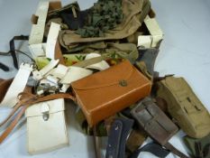 Selection of military kit bags and belts