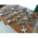 A quantity ofunboxed Diecast Aircraft Models approx 35 including B-29, SR-71, A-10, B-52, Vulcan,