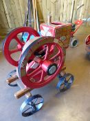 Wooden plaque stationary engine based on the Fair Banks american Engine. Sat on the original Fair