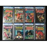 Eight CGC graded DC and Marvel comics: DC The Phantom Stranger #24 (3-4/73) grade 9.2; DC The