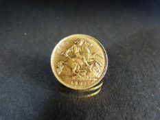 Half Gold Sovereign Edward VII 1908