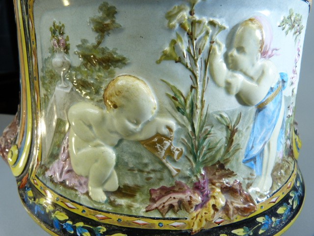 German Pottery Jardiniere decorated with panels (TBC) - Image 2 of 6