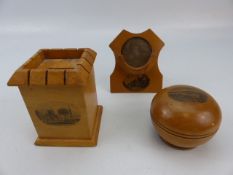 Mauchline Ware - Money box in the form of a Turret (Bristol Cathedral, College Green), Watch