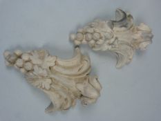 Plaster Wall Sconces in the form of grapes and leaves