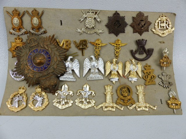 Selection of cap and arm badges mounted on card - Image 7 of 7