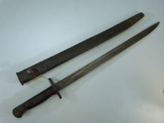 British WW1 Military 1907 Sanderson bayonet and Scabbard 43cm