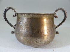 Hallmarked Silver twin handled cup London maker C & S Co. (total weight approx 96.5g)