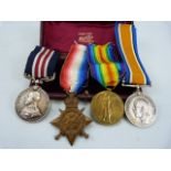 WWI BRITISH MILITARY MEDAL BRAVERY GROUP Tcomprising the Military Medal named to 'T - 23596 A. L.