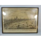 T. Bowles London Woodcut of the South West Prospect of London.