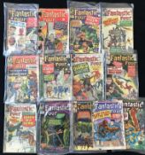 13 x Marvel Fantastic Four volume 1 c.1961 comics: #7; #9 (heavy wear); #25; #26; #27; #29; #30 with