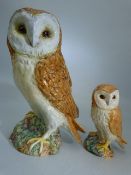 Ceramic Shire horses and Beswick barn owls