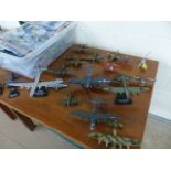A quantity of Diecast Aircraft Models - 22 Air Combat Collection bagged with magazine, 21 Diecast