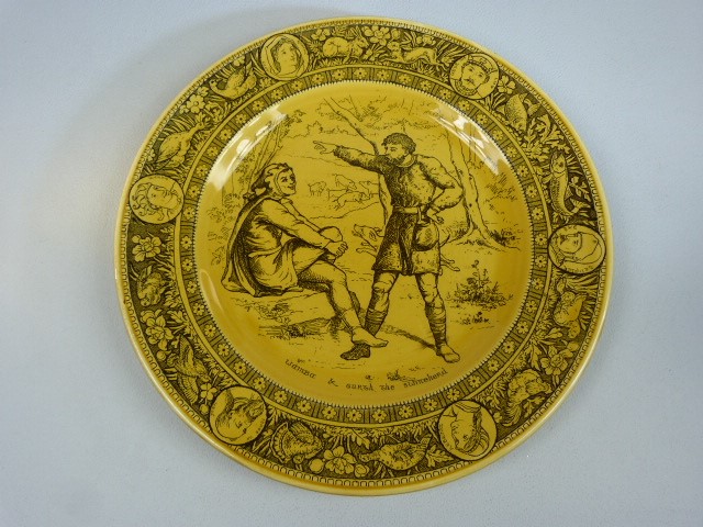 Wedgwood Ivanhoe plate - Wamba and Gurth the Swineherd approx diameter - 26cm