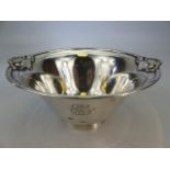 Tiffany & Co. Sterling Silver bowl with shell handles (diam approx 25cm) Approx weight - 283.6 g