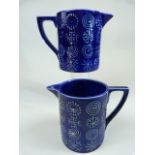 Two Small Blue Portmeirion jugs