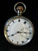 Hallmarked Silver pocket watch , Birmingham 1910 maker ALD. Movement inscription G Floch London