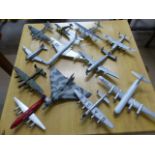 A quantity of unboxed Corgi Aircraft Models Avro Lancastrian, BOAC Stratocruiser, Qantas