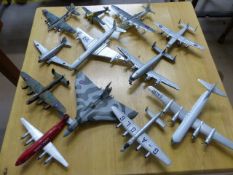 A quantity of unboxed Corgi Aircraft Models Avro Lancastrian, BOAC Stratocruiser, Qantas