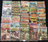Quantity of Marvel, Dell, DC, Gold Key and other Wild West related comics, includes Roy Rogers. (