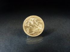 Half Gold Sovereign Victoria 1896