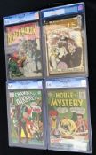 Four CGC graded comics: DC Ghosts #1 (9-10/71) grade 7.0; DC House of Mystery #50 (5/56) grade 7.