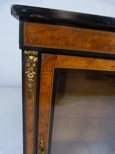 19th Century ormolu mounted Burr Walnut Miniature Display cabinet - Image 2 of 4