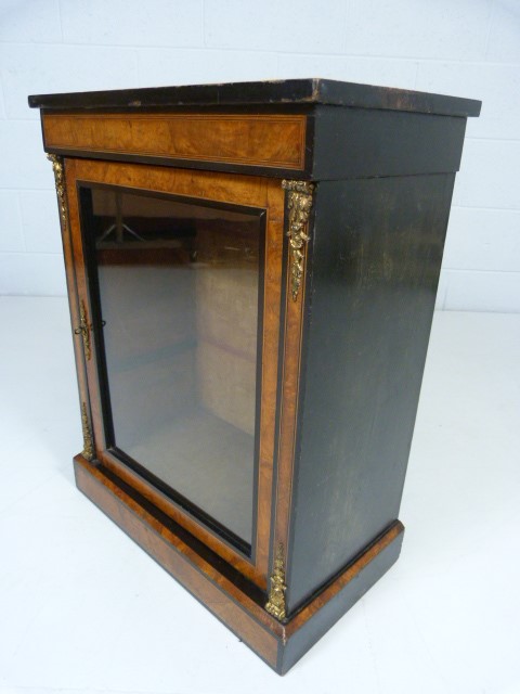 19th Century ormolu mounted Burr Walnut Miniature Display cabinet - Image 3 of 4