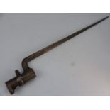 Continental Socket antique Bayonet. marked to blade AM. Approx 62cm.