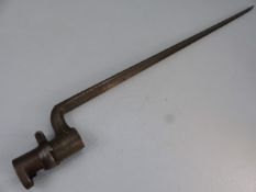 Continental Socket antique Bayonet. marked to blade AM. Approx 62cm.