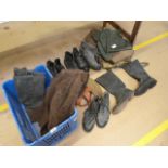 Selection of military shoes and trousers