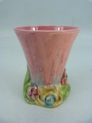 Clarice Cliff Wilkinson Ltd posie vase in lustre glaze