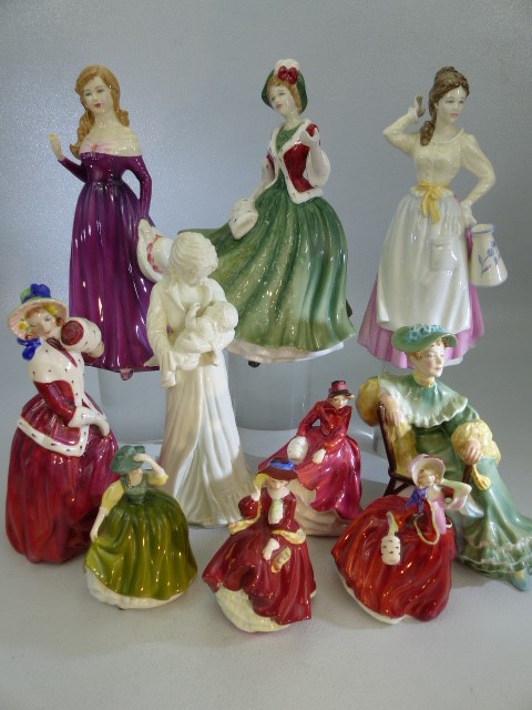 Royal Doulton ladies to include Christmas 2000 4242, Autumn Breezes 2176, Melissa 3885, Ascot - Image 2 of 4