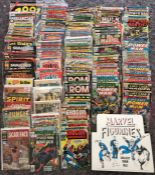 Good quantity of Marvel comics, together with a Marvel Figurine shop display standee. (130 approx.)