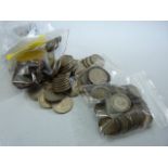 Selection of coins - to include Six Pence, Threepence and some coppers.