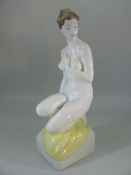 Hollohaza Hungarian Ceramic female nude figurine. approx height - 30cm