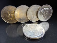 Five commemorative coins