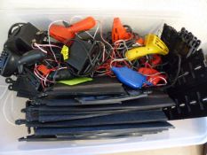 Large collection of Scalextric with remotes and track