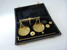 Boxed set of jewellers scales