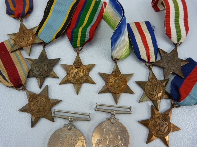 Medals: Defence medals/ war medals and eight various stars, some with ribbons, all plain/ not - Image 2 of 3