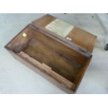 Pine Bombsight box with original paper instructions fitted to lid.