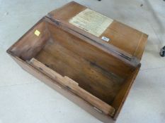 Pine Bombsight box with original paper instructions fitted to lid.