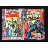 Marvel Super-Heroes Featuring Captain Marvel #12 Dec. 1967 (1st appearance of Captain Marvel) and #