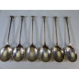 Set of six Birmingham hallmarked teaspoons by William Suckling Ltd (weight approx 59g)