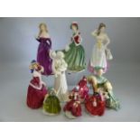 Royal Doulton ladies to include Christmas 2000 4242, Autumn Breezes 2176, Melissa 3885, Ascot