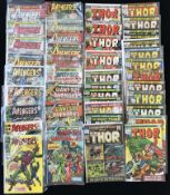 14 x Marvel The Avengers comics: #41; #50; #52 with 1st app. of Grim Reaper; #54; #72; #74; #105; #
