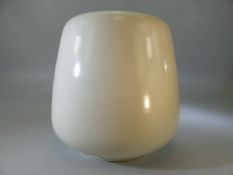 Poole pottery Red bodied Freeform vase in a White Glaze. Marked to base. Approx height - 18cm